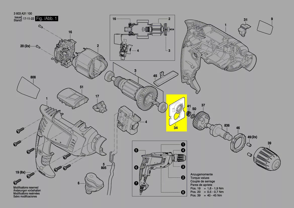 Pont de palier réf. 1 600 A00 4SA Bosch